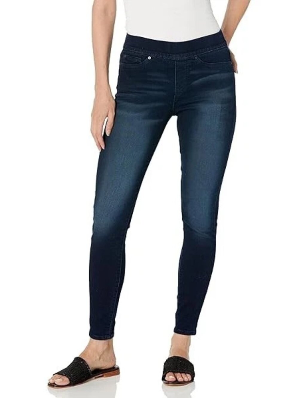 Women's Signature Levi Strauss Gold Pull-On-Skinny Jeans Med Wash 8M New